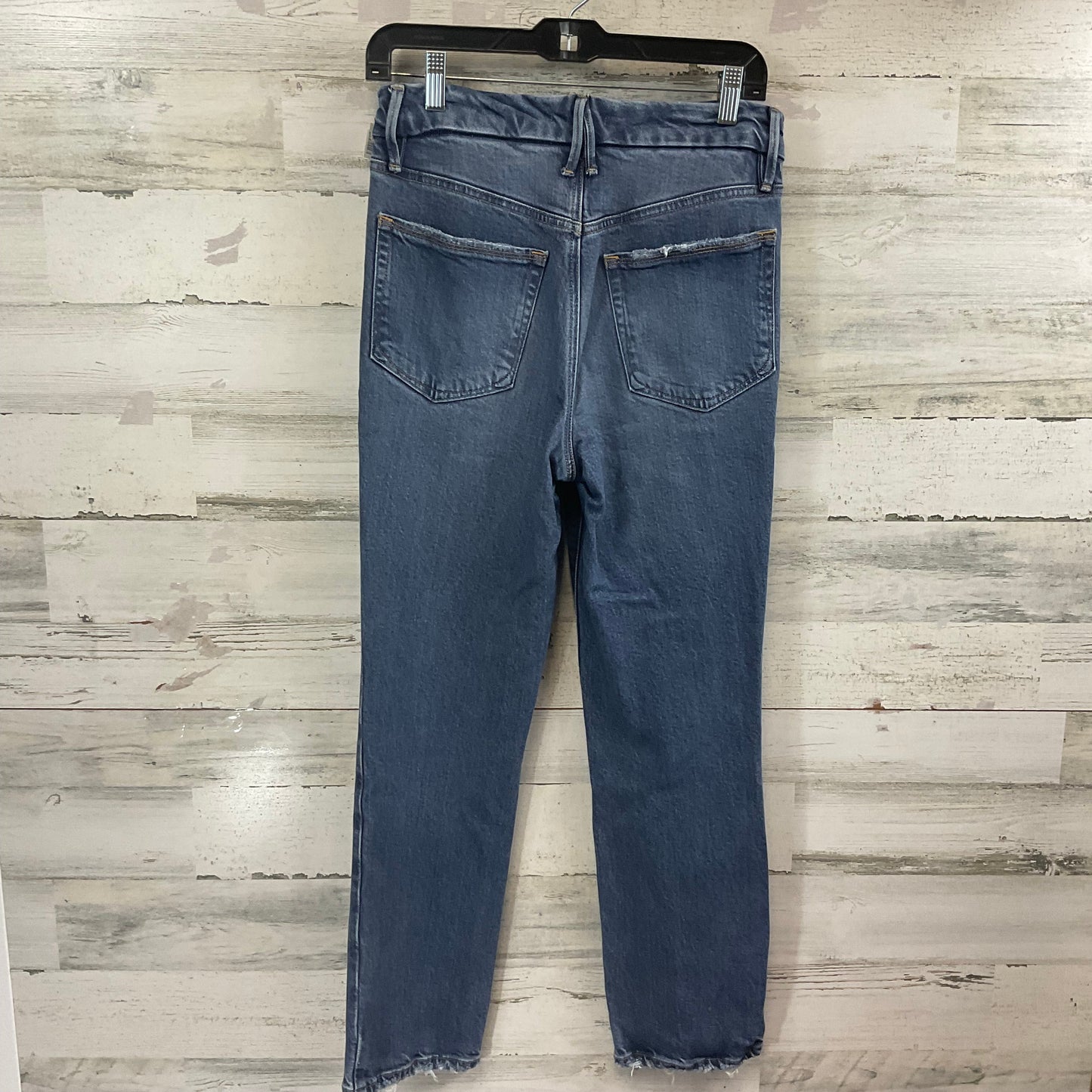 Jeans Straight By Good American In Blue Denim, Size: 4