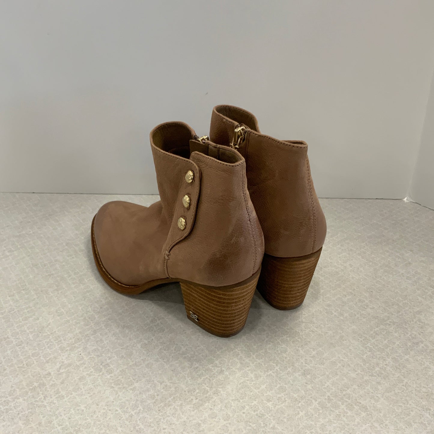 Boots Ankle Heels By Sam Edelman In Brown, Size: 7.5