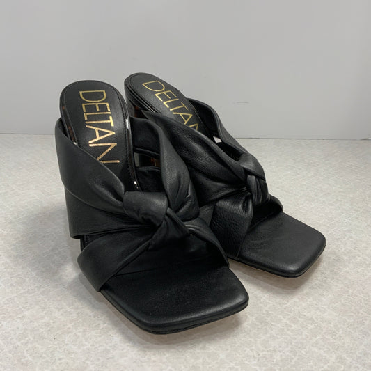 Sandals Heels Block By deltan In Black, Size: 7