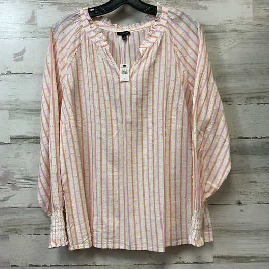 Blouse Long Sleeve By Talbots In Pink, Size: M