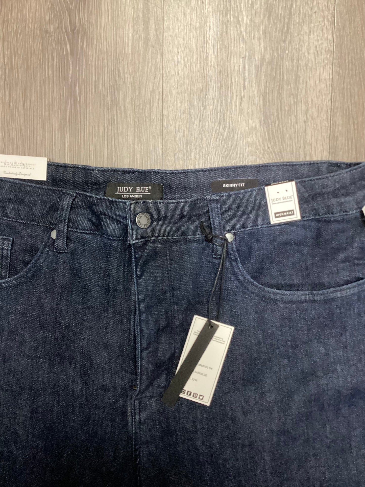 Jeans Skinny By Judy Blue In Blue Denim, Size: 22w