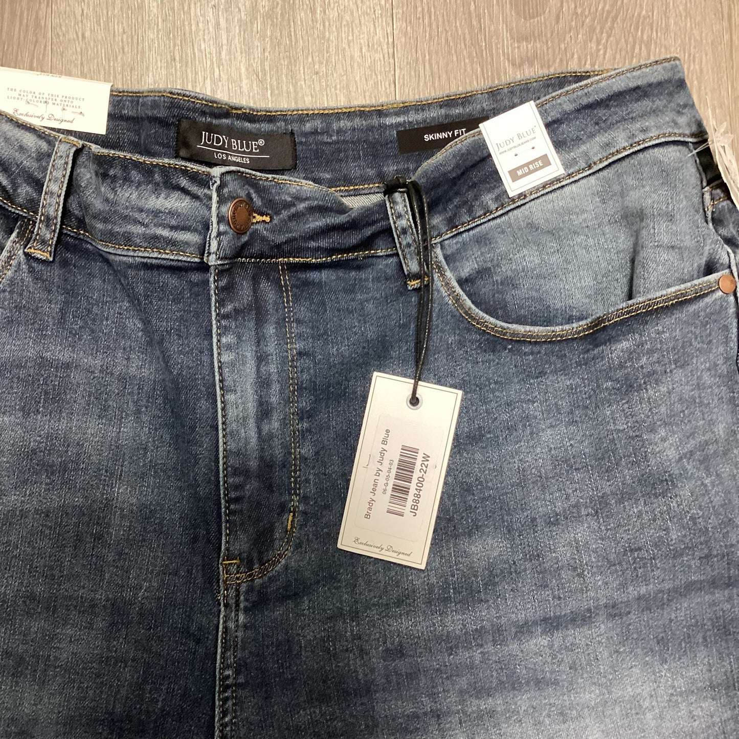 Jeans Skinny By Judy Blue In Blue Denim, Size: 22w