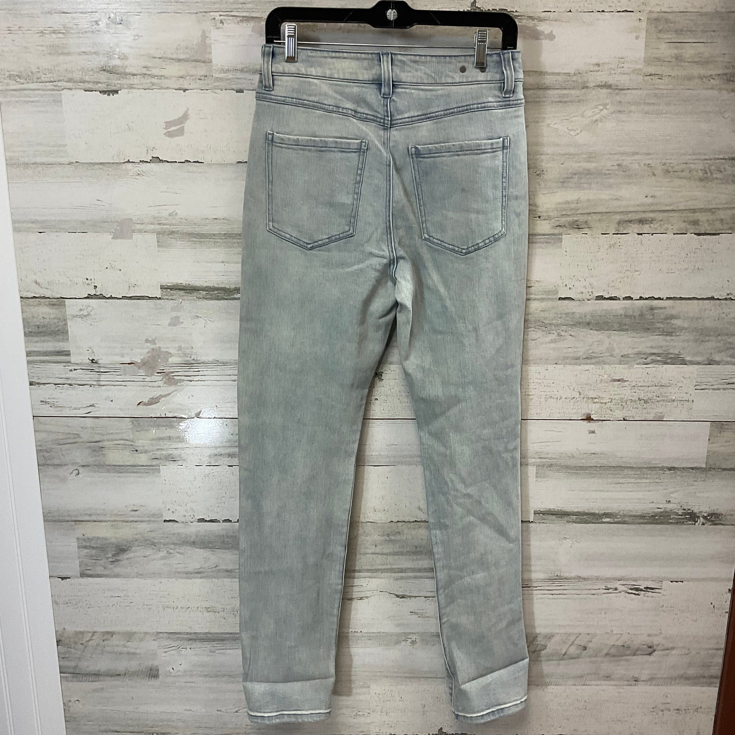 Jeans Straight By Cabi In Blue Denim, Size: 4