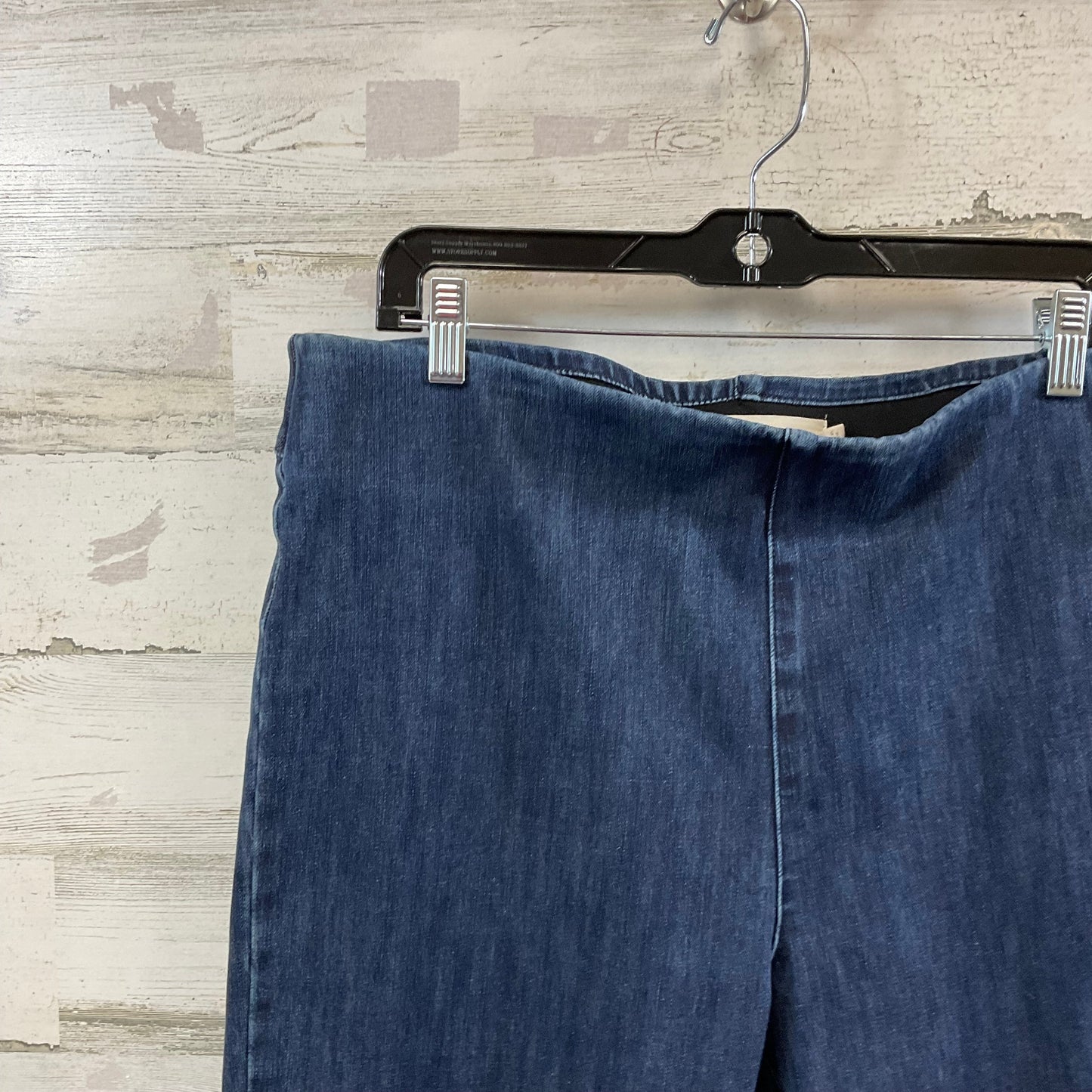 Jeans Straight By Soft Surroundings In Blue Denim, Size: Xl