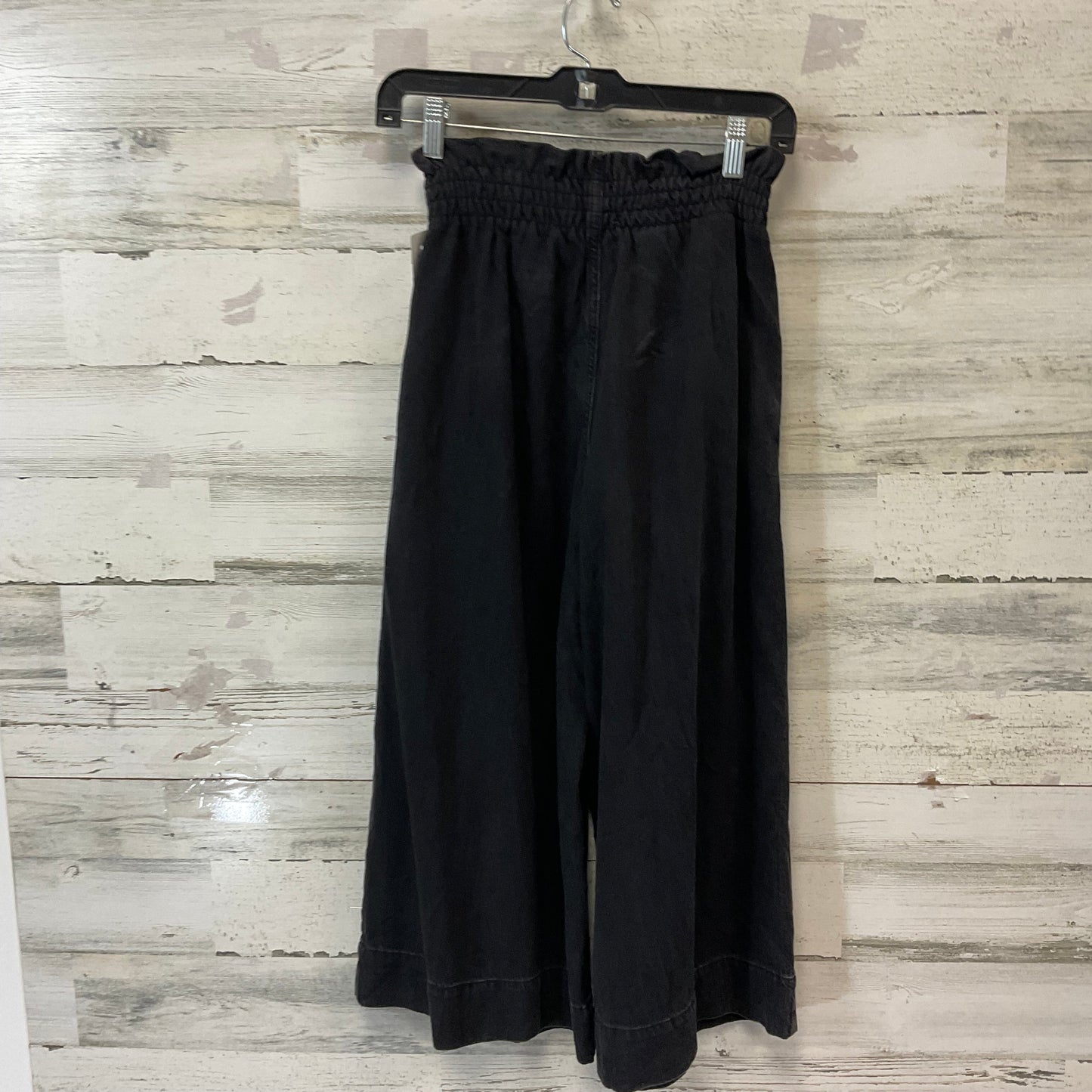 Pants Wide Leg By Top Shop In Black Denim, Size: 2