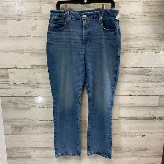 Jeans Straight By Good American In Blue Denim, Size: 12