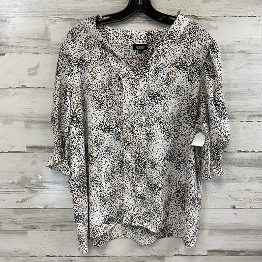 Top 3/4 Sleeve By Jones New York In Animal Print, Size: 1x