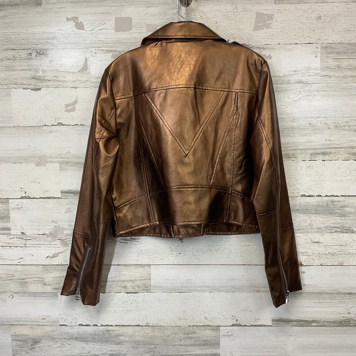 Jacket Moto By 7 For All Mankind In Bronze, Size: L