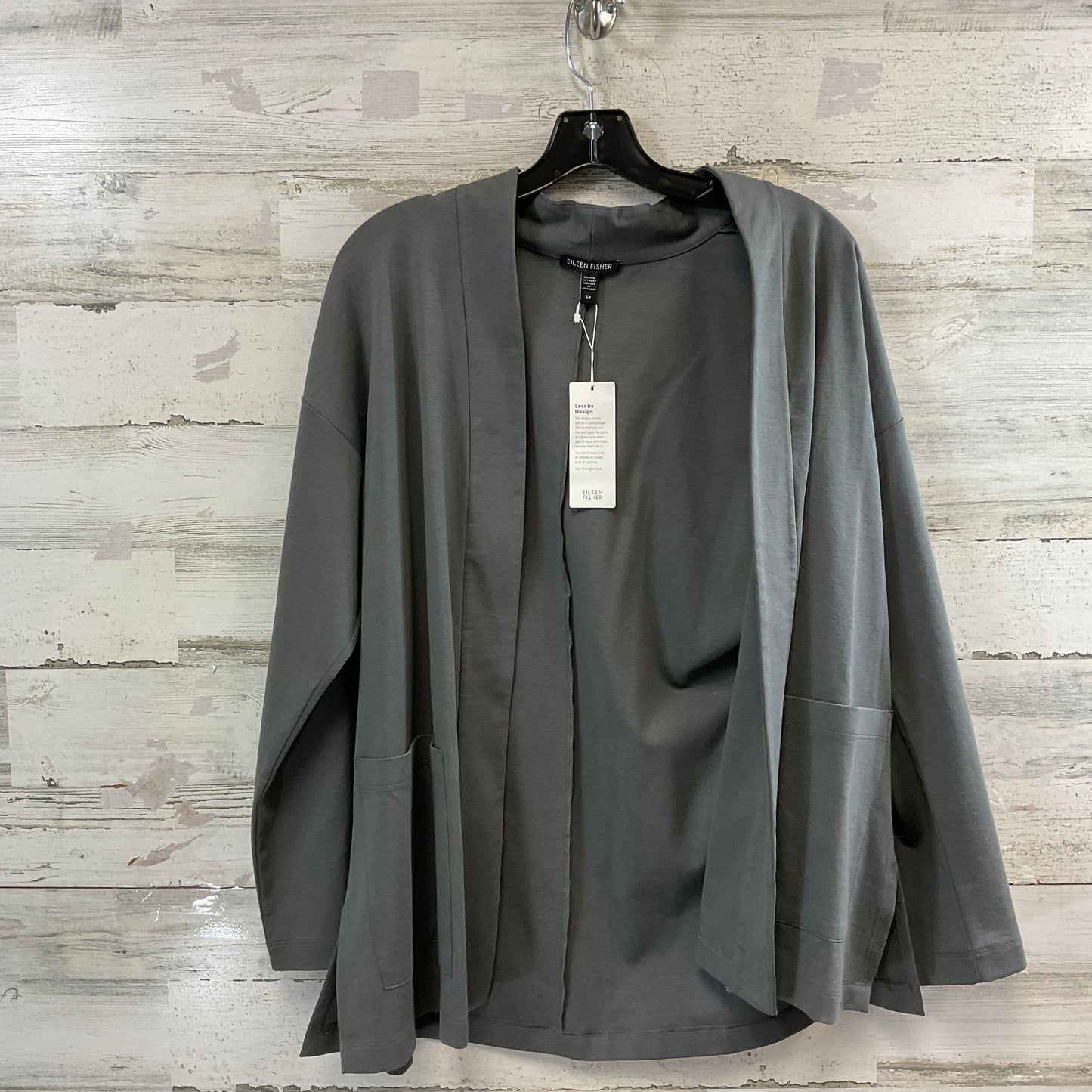 Jacket Other By Eileen Fisher In Grey, Size: S