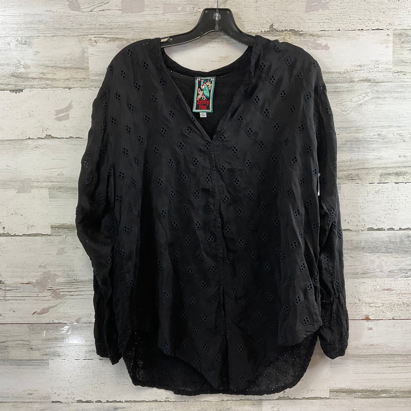 Top Long Sleeve By Johnny Was In Black, Size: L