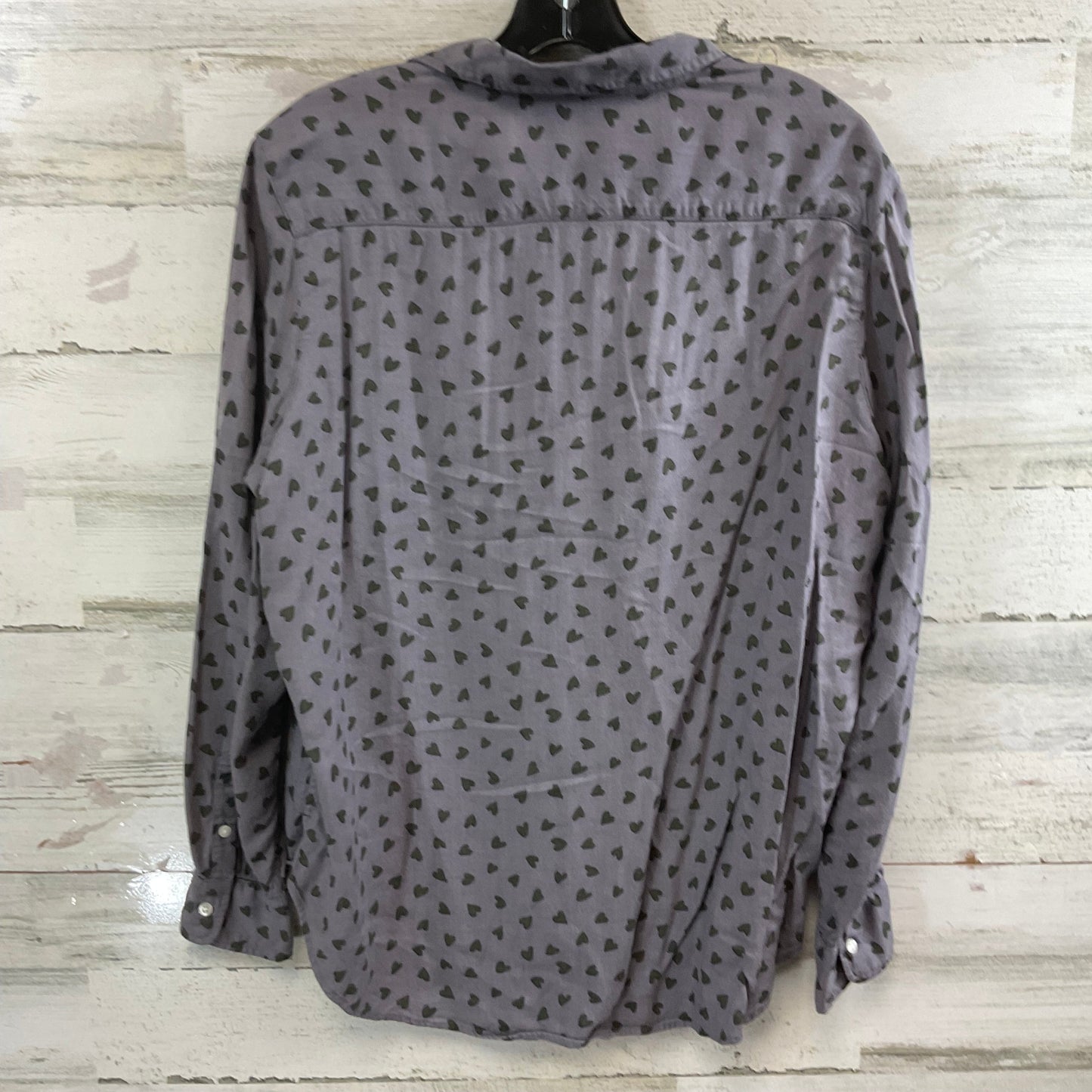 Blouse Long Sleeve By Frank And Eileen In Grey, Size: M