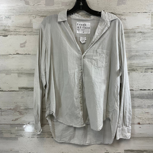 Blouse Long Sleeve By Frank And Eileen In Grey, Size: M