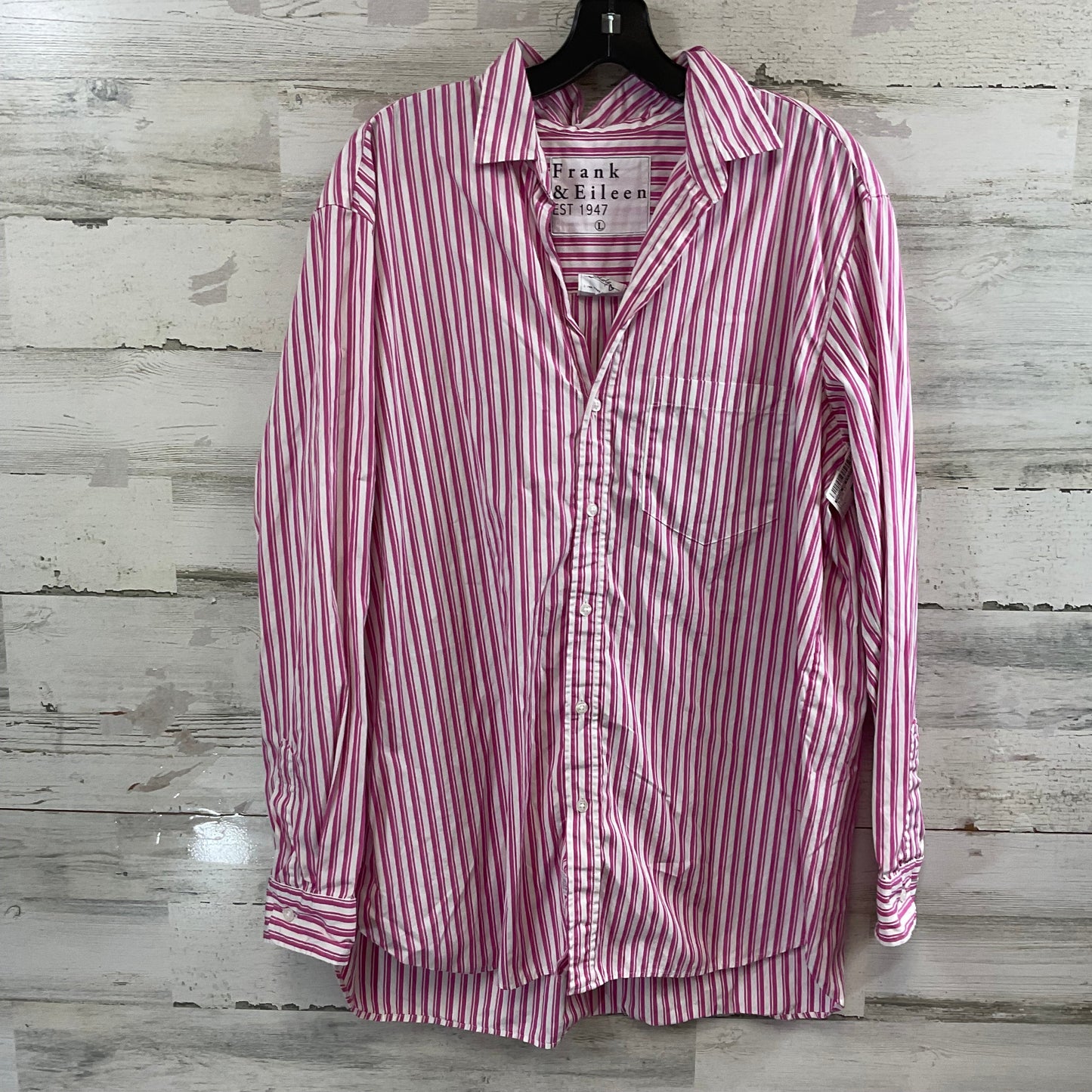 Blouse Long Sleeve By Frank And Eileen In Pink, Size: L