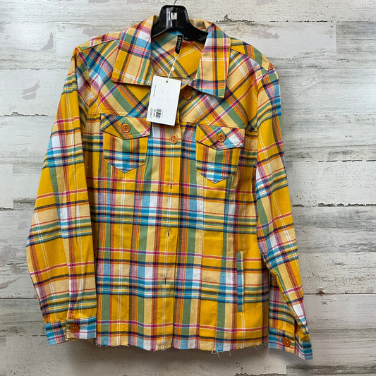 Blouse Long Sleeve By Ethyl In Yellow, Size: M