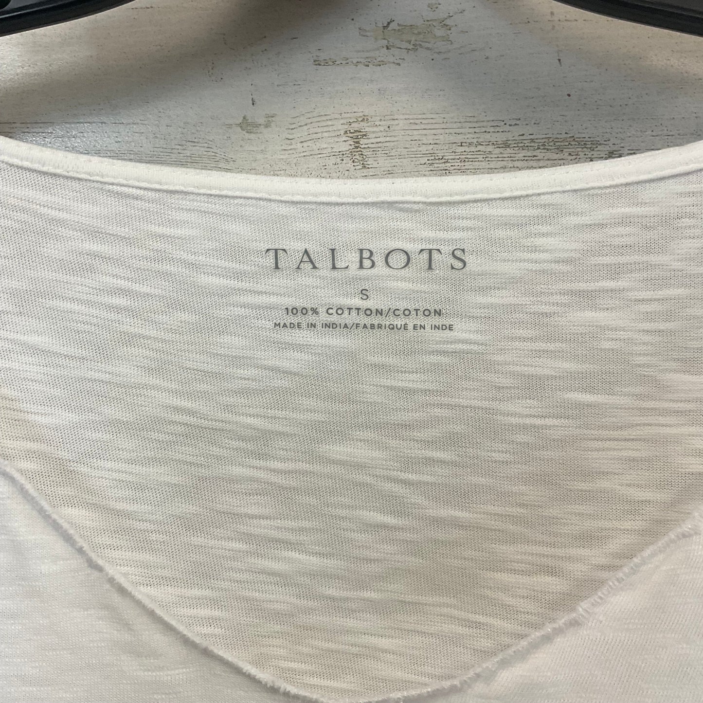 Top Short Sleeve By Talbots In White, Size: S