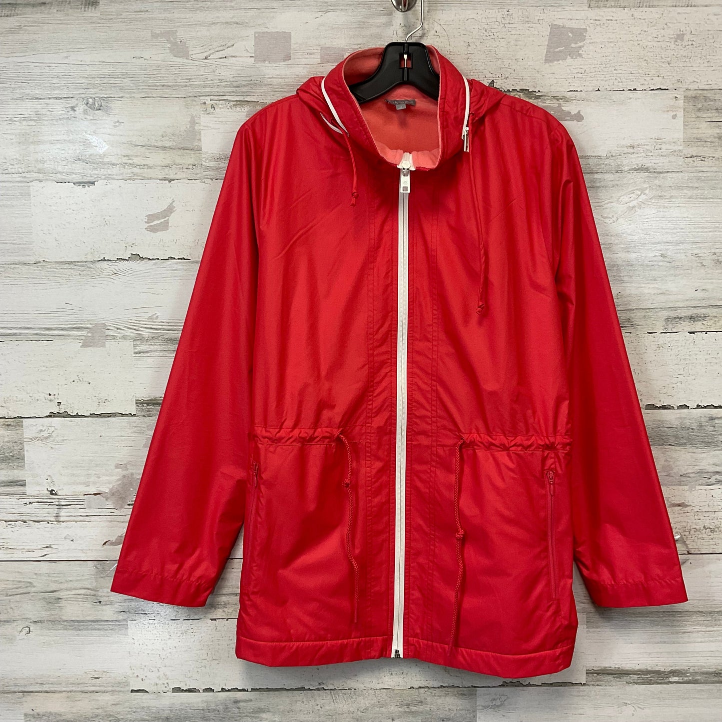 Jacket Windbreaker By Talbots In Coral, Size: M