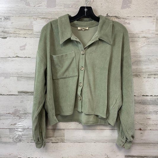 Blouse Long Sleeve By Madewell In Green, Size: L