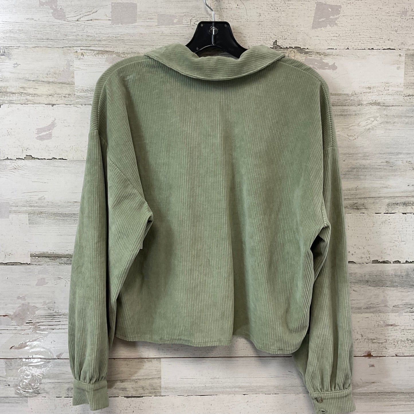 Blouse Long Sleeve By Madewell In Green, Size: L