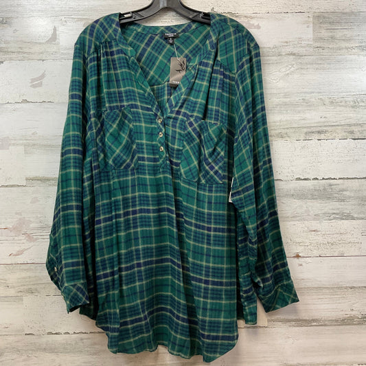 Top Long Sleeve By Torrid In Green, Size: 3x