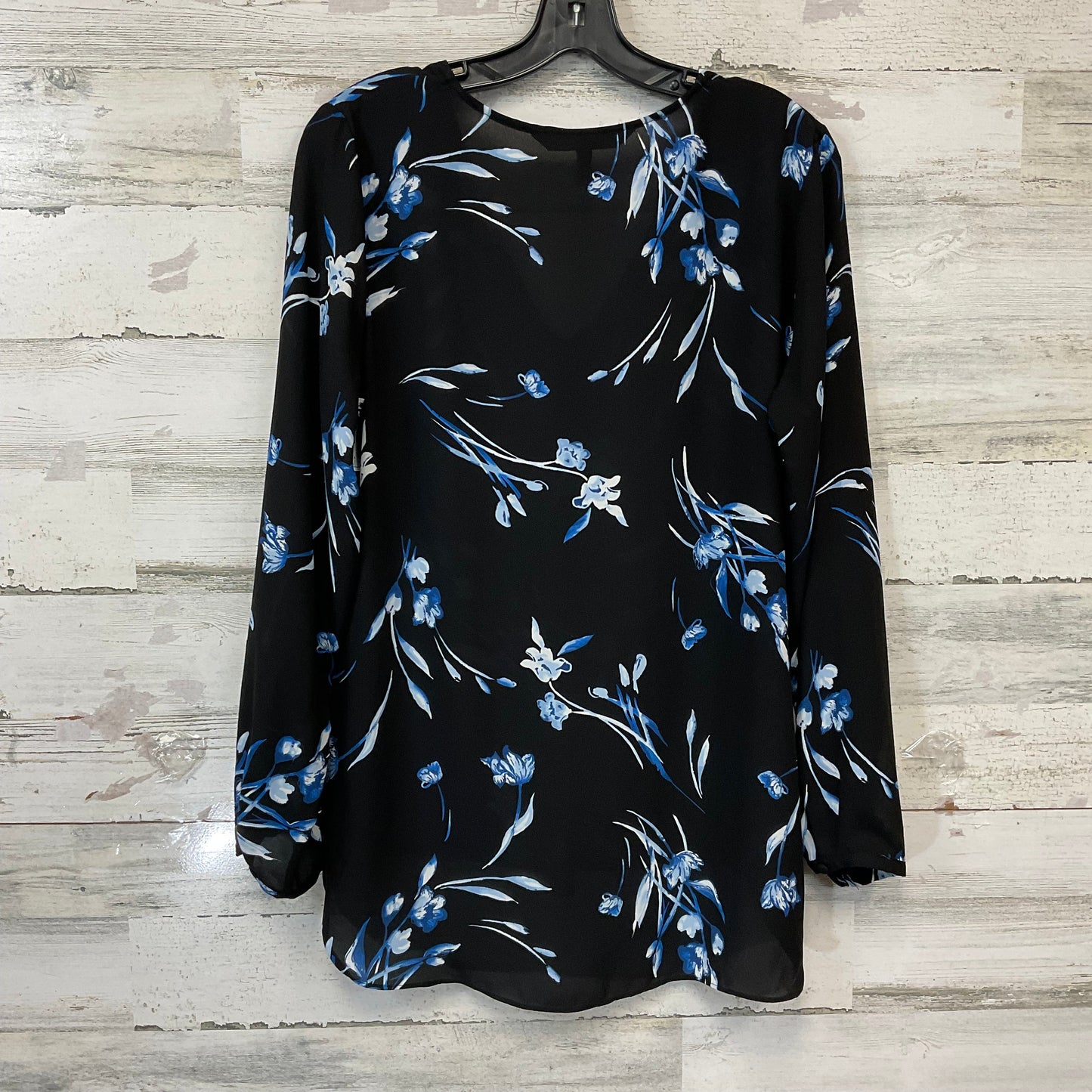 Blouse Long Sleeve By White House Black Market In Black, Size: M