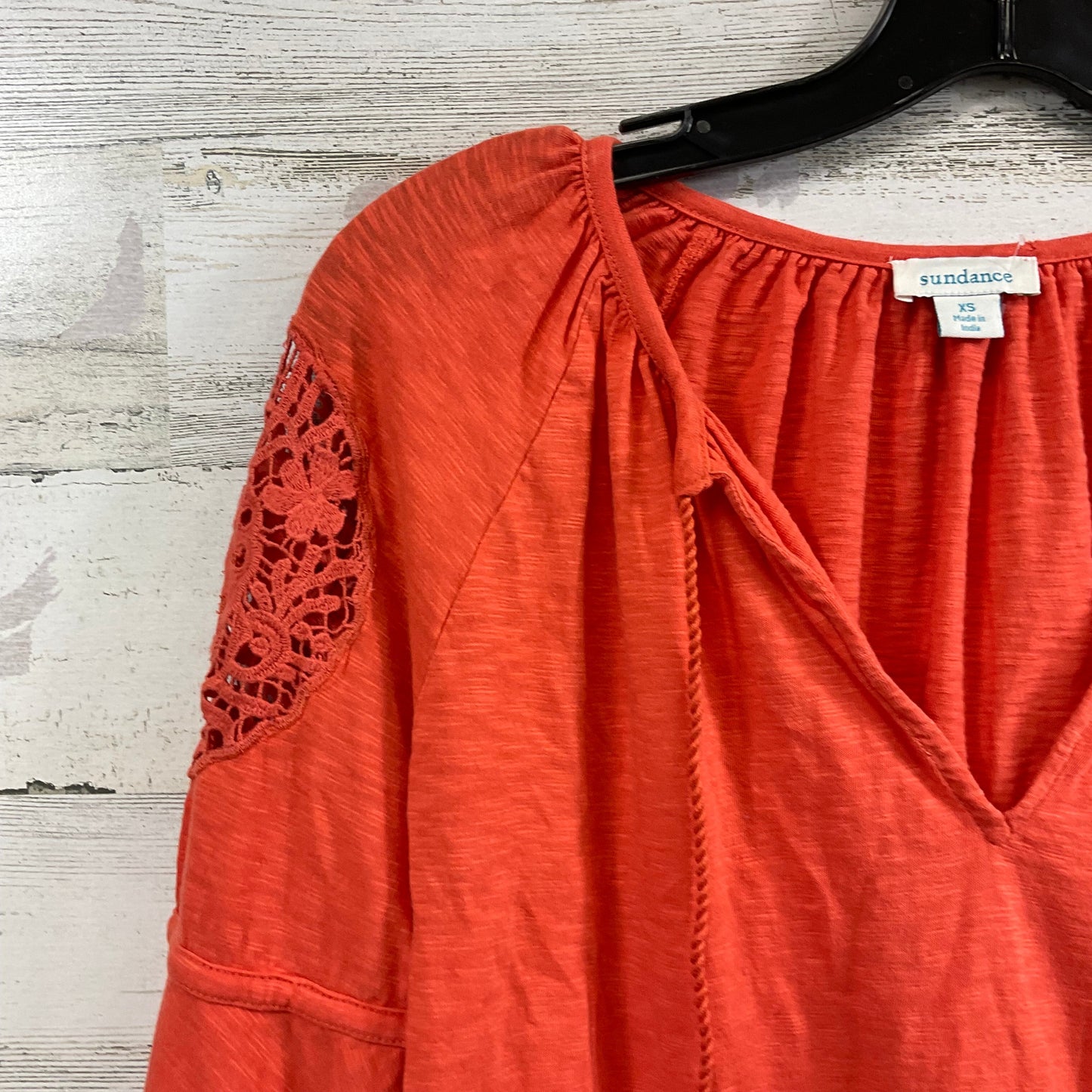 Top 3/4 Sleeve By Sundance In Orange, Size: Xs