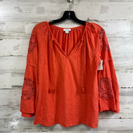 Top 3/4 Sleeve By Sundance In Orange, Size: Xs