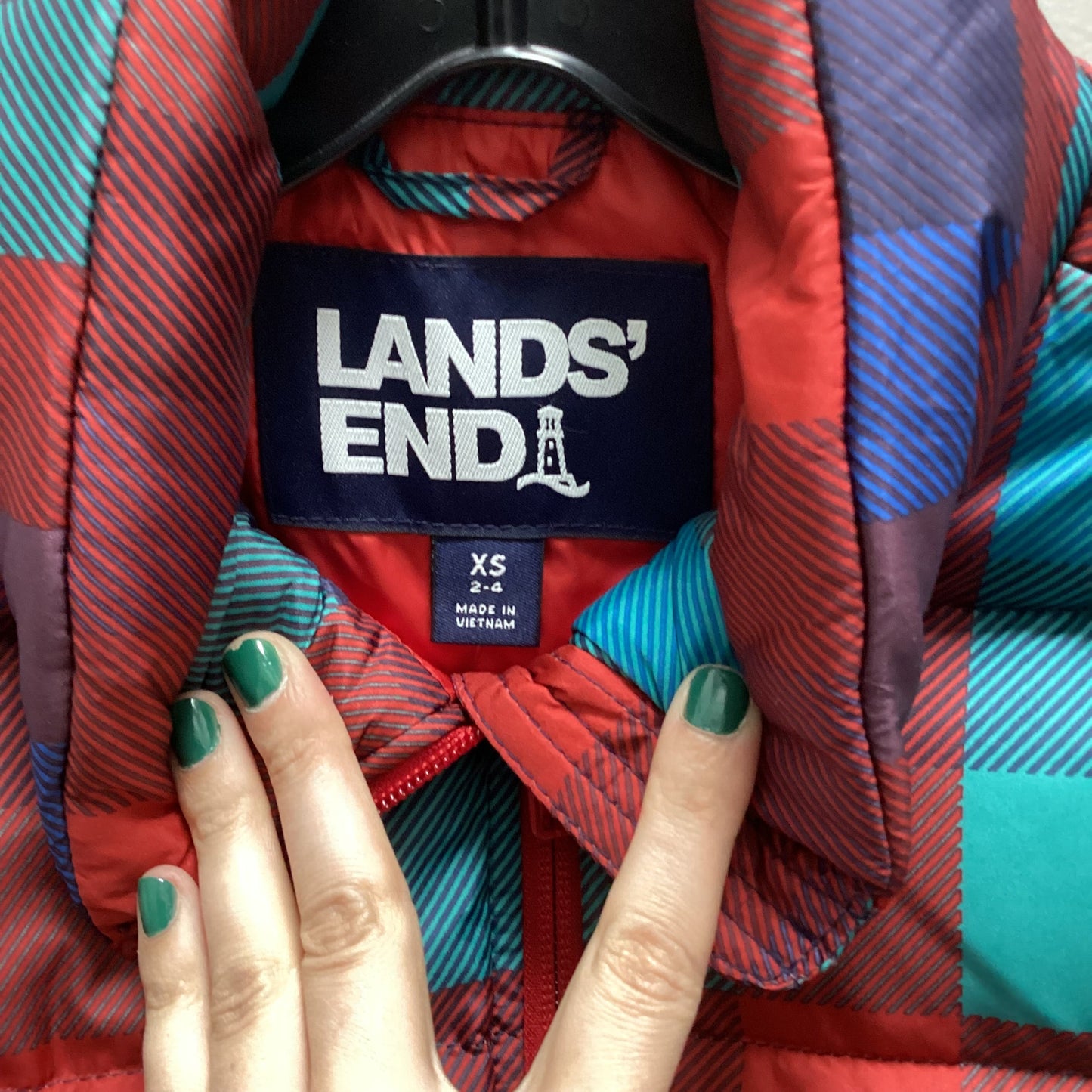 Vest Puffer & Quilted By Lands End In Blue, Size: Xs