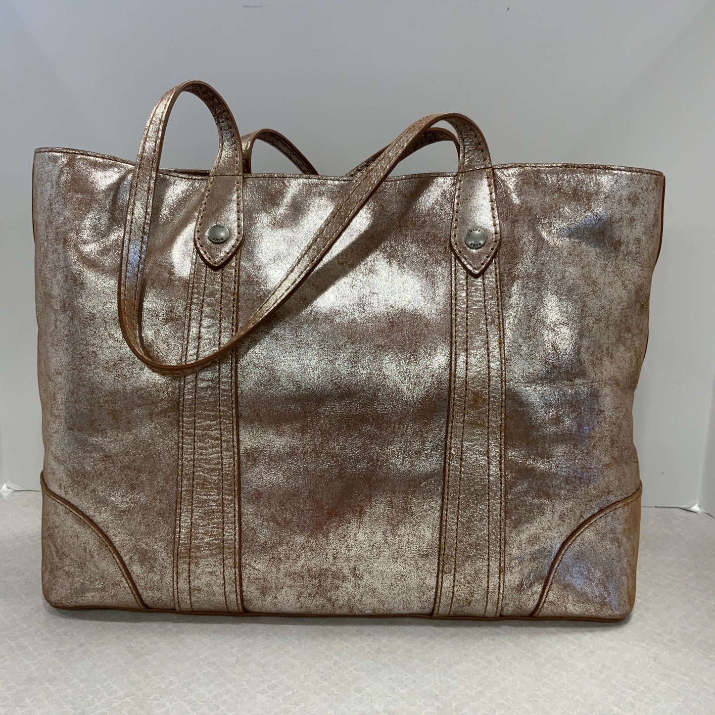 Handbag Leather By Frye, Size: Large