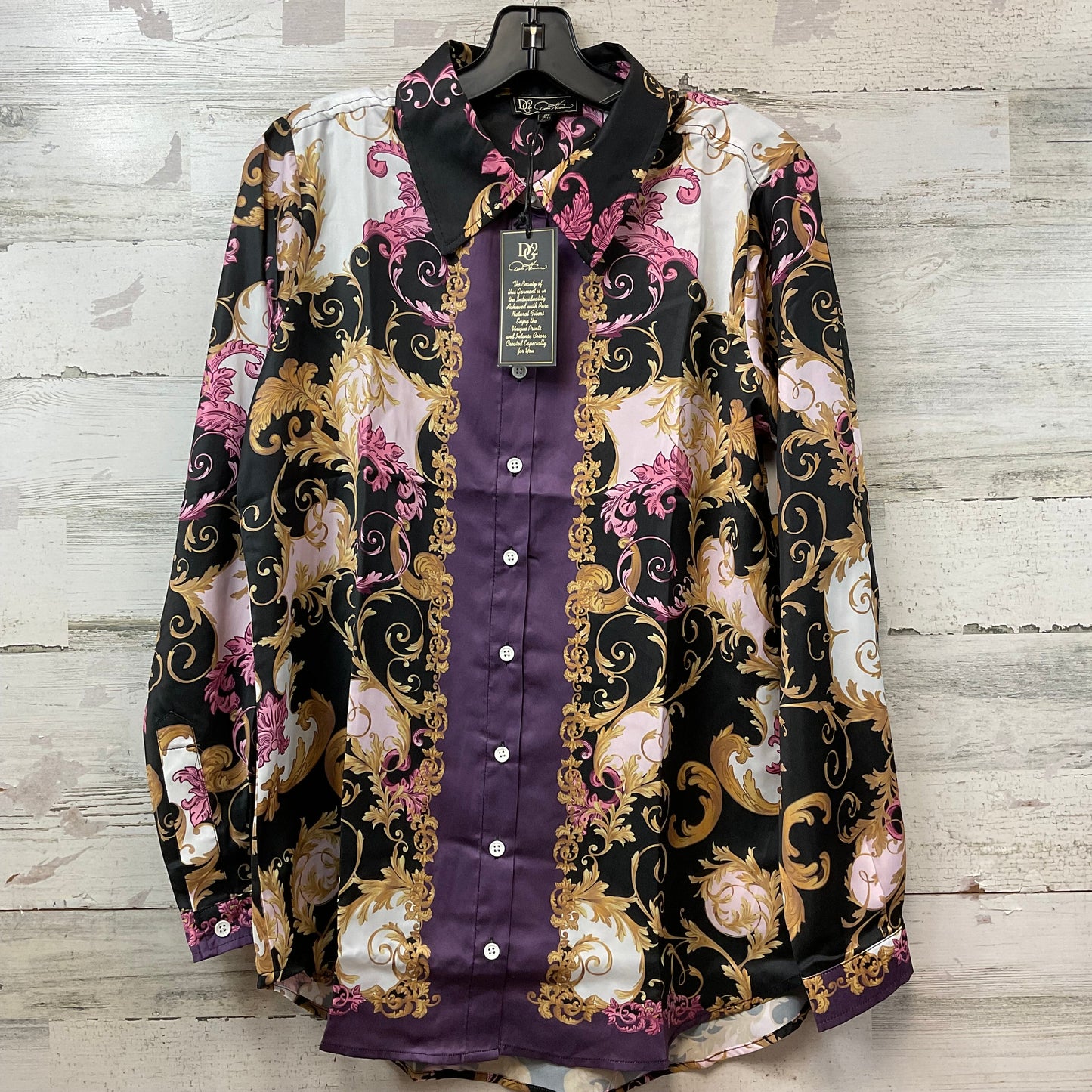 Blouse Long Sleeve By Diane Gilman In Purple, Size: M