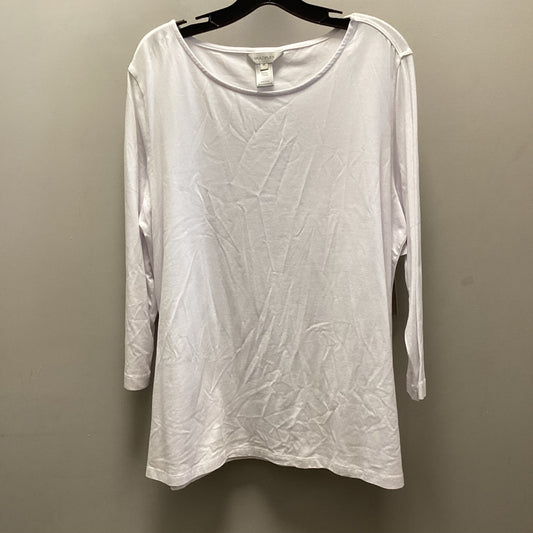 Top 3/4 Sleeve By Multiples In White, Size: Xl