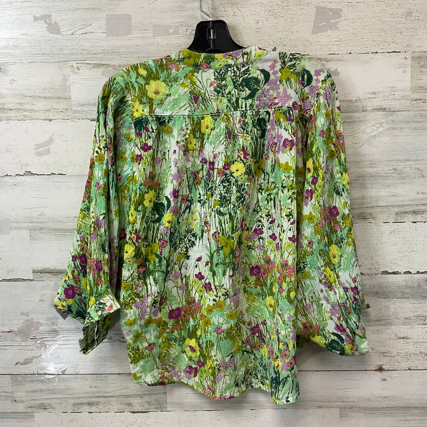 Blouse Long Sleeve By Pilcro In Green, Size: Sp