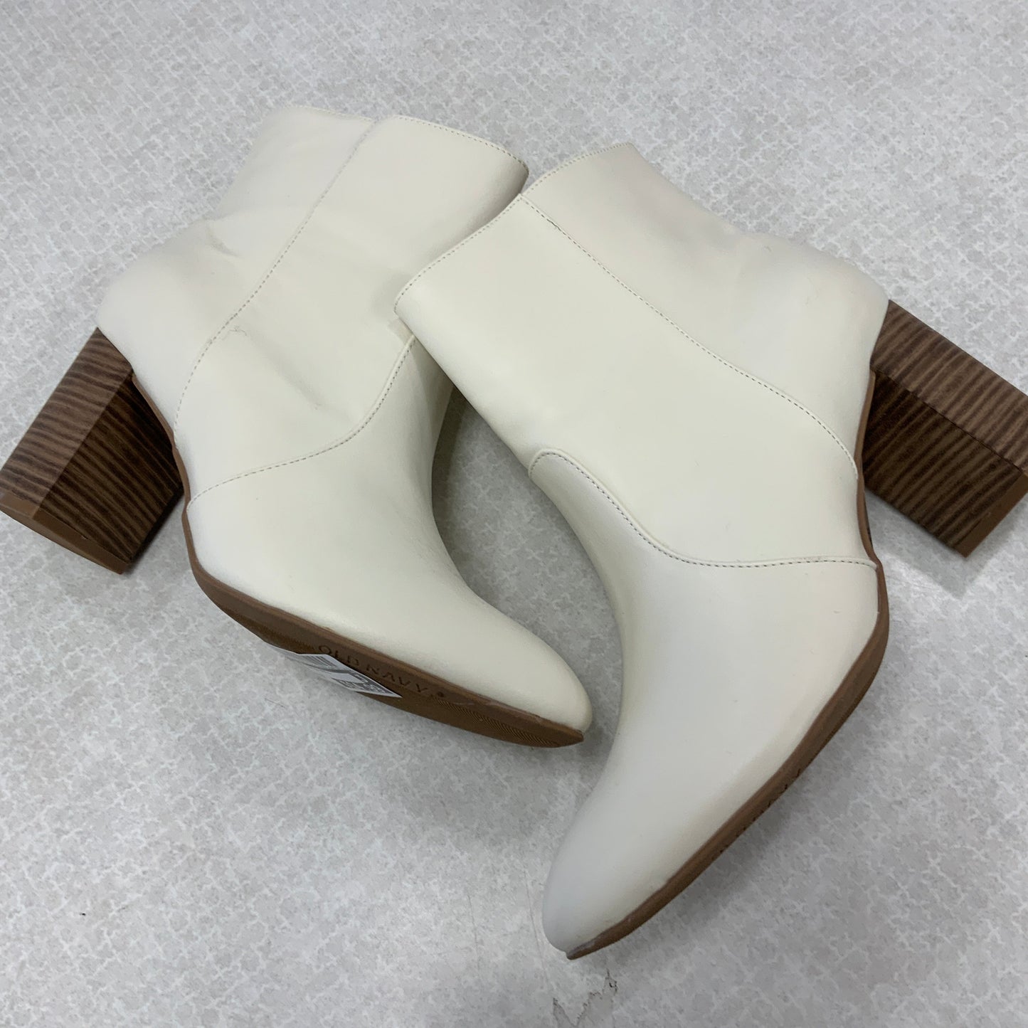 Boots Ankle Heels By Old Navy In Cream, Size: 10