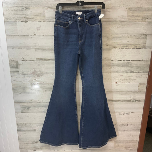 Jeans Flared By Good American In Blue Denim, Size: 6