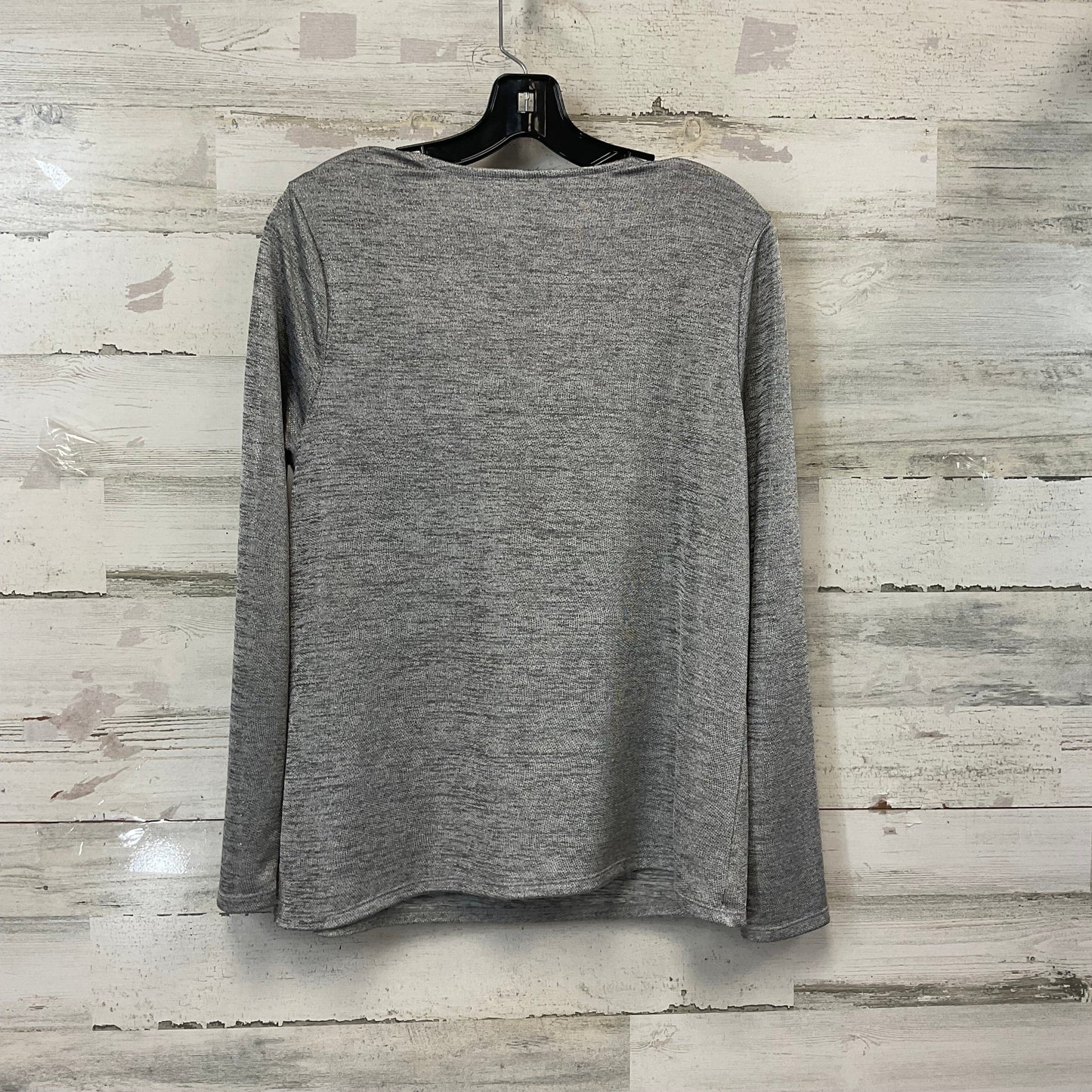 Top Long Sleeve By Chicos In Silver, Size: M