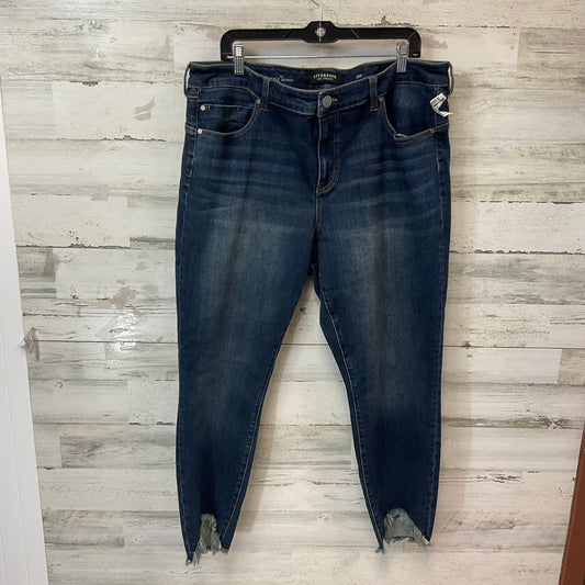 Jeans Skinny By Liverpool In Blue Denim, Size: 20