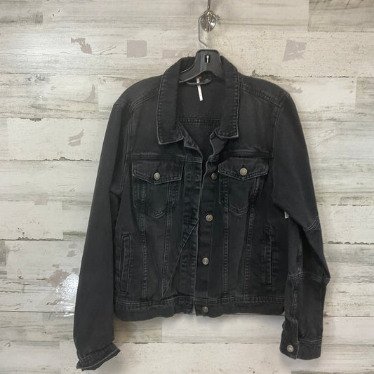 Jacket Denim By Free People In Black, Size: Xl