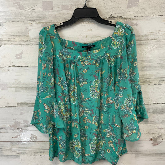 Top Short Sleeve By Zac And Rachel In Green, Size: 1x