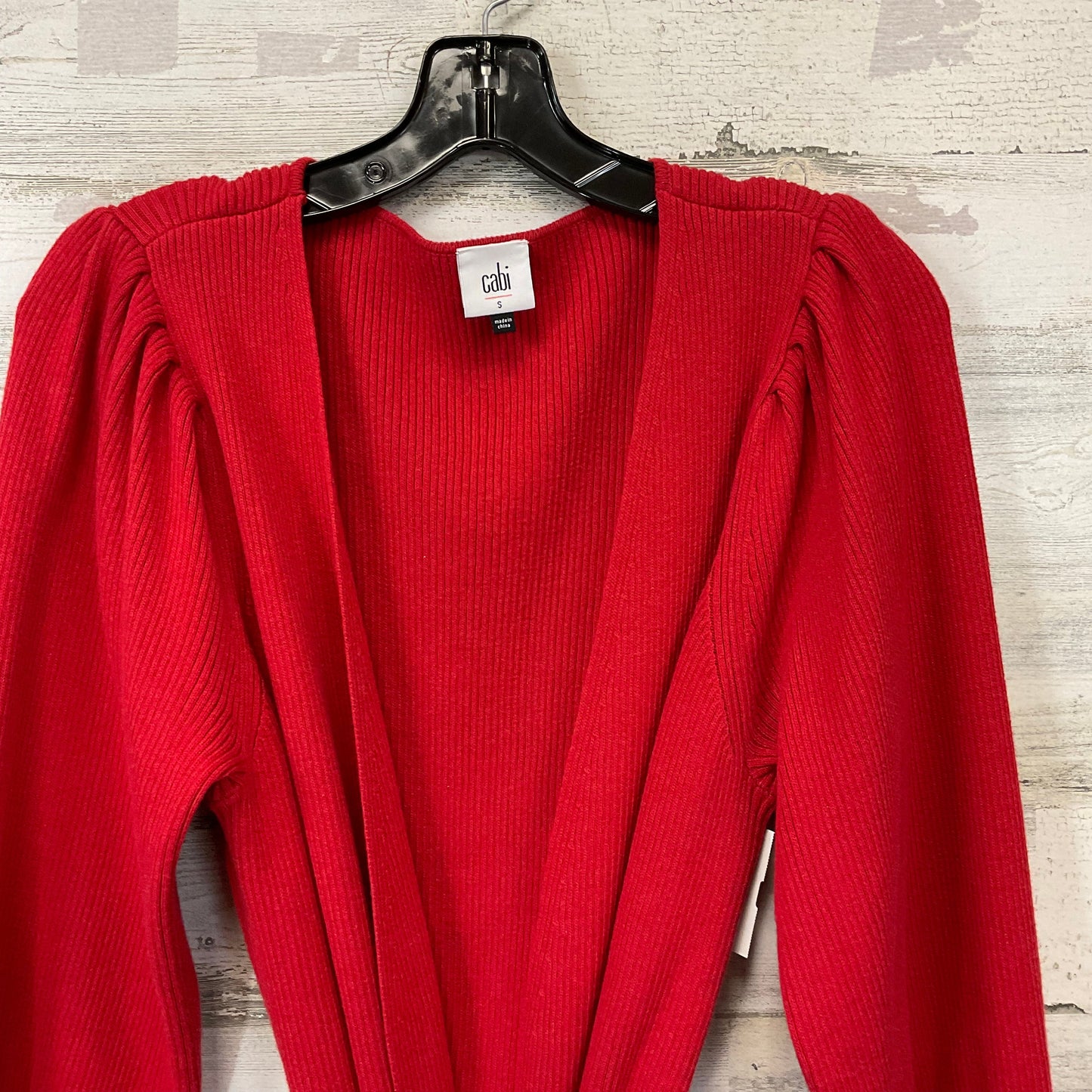 Sweater Cardigan By Cabi In Red, Size: S