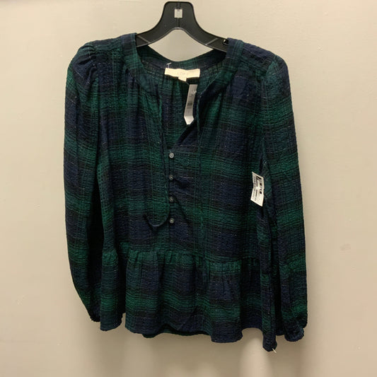 Top Long Sleeve By Loft In Green, Size: S