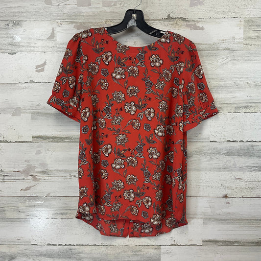 Top Short Sleeve By Loft In Orange, Size: M