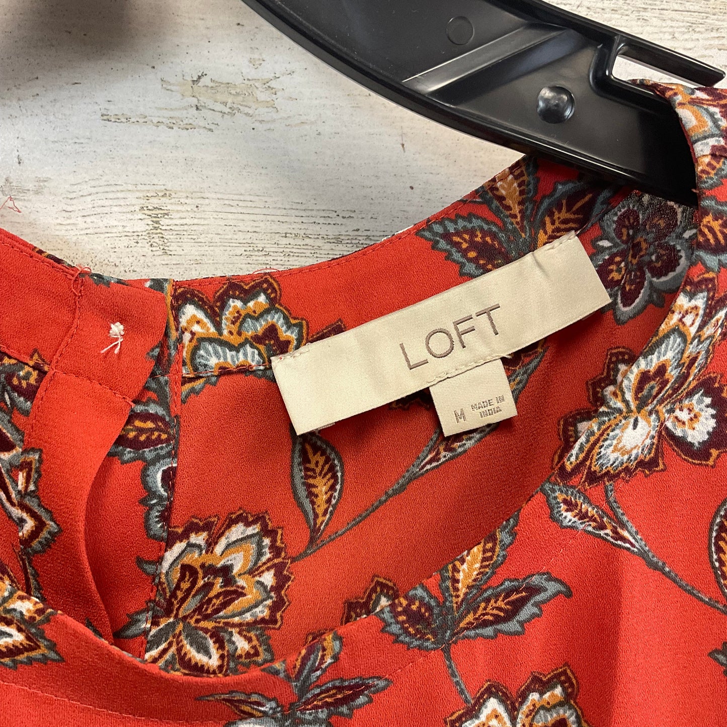 Top Short Sleeve By Loft In Orange, Size: M