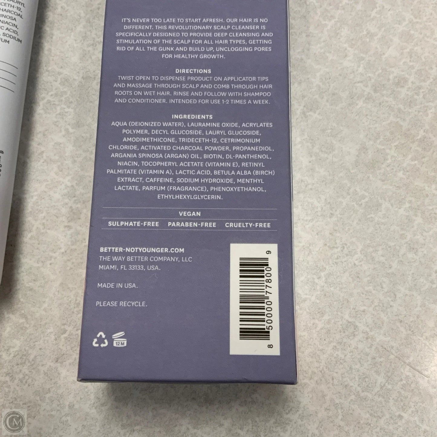 Scalp cleanser  By better not younger