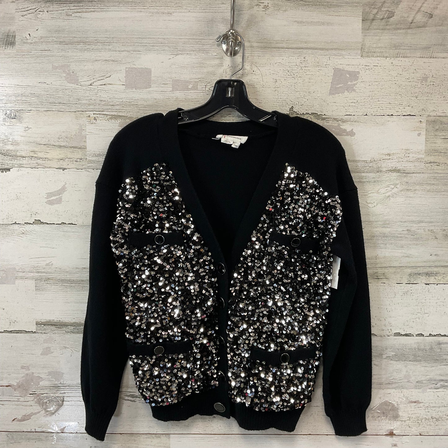 Sweater Cardigan By Anthropologie In Black, Size: Xxs