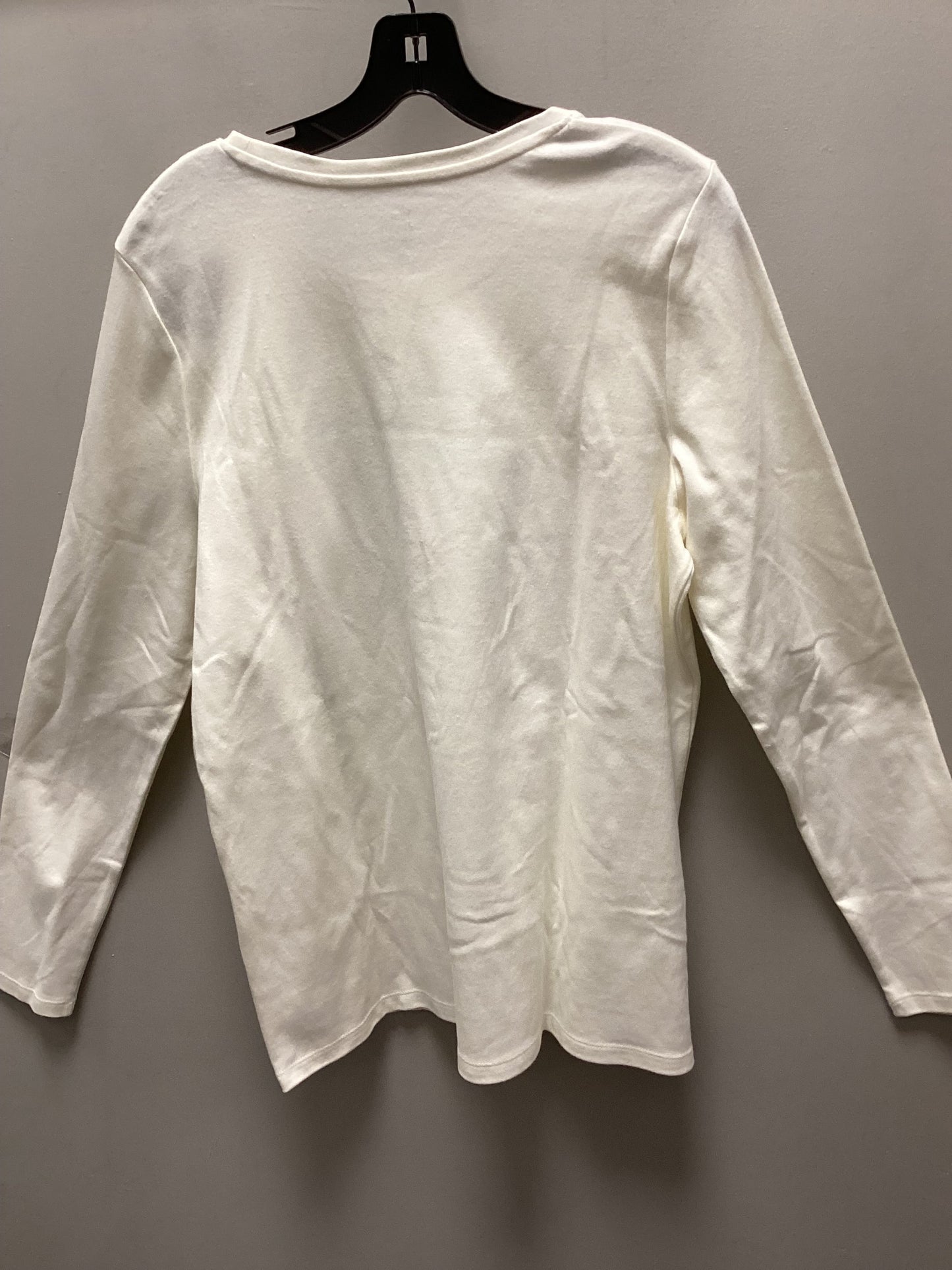 Top Long Sleeve Basic By Kim Rogers In Cream, Size: L