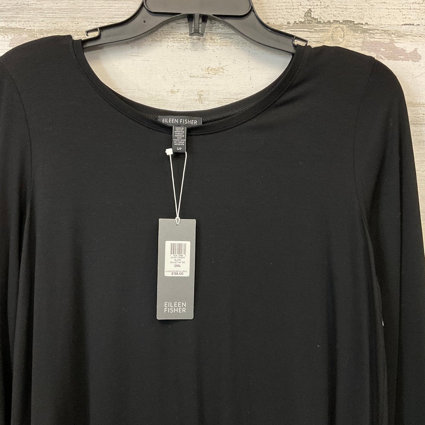 Top Long Sleeve By Eileen Fisher In Black, Size: S