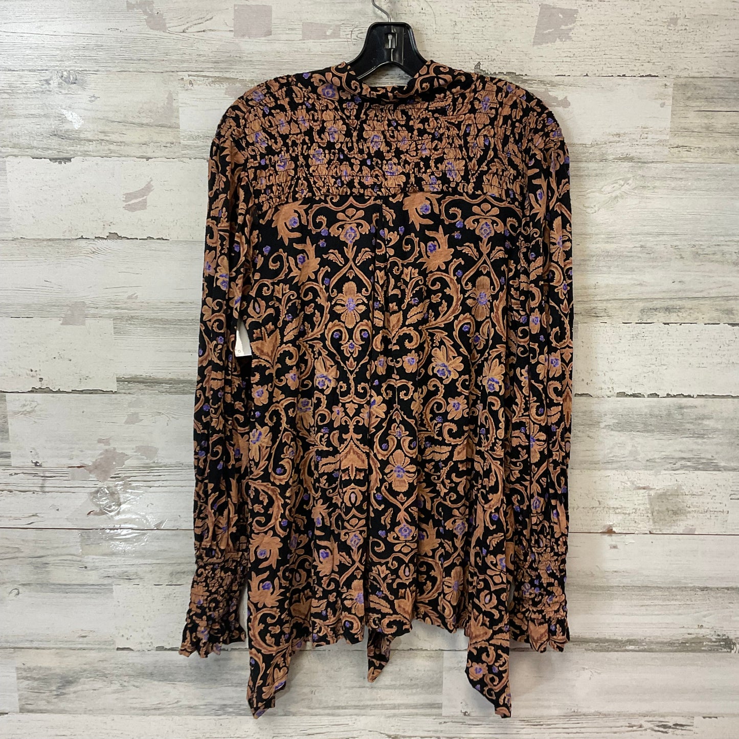 Blouse Long Sleeve By Free People In Black, Size: L