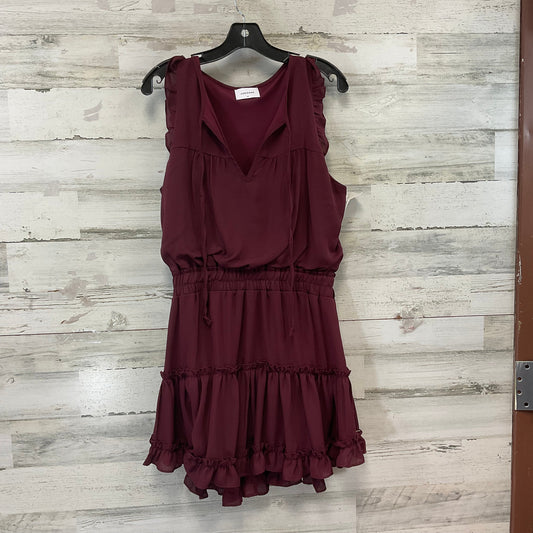 Dress Casual Short By Adrienne In Maroon, Size: M