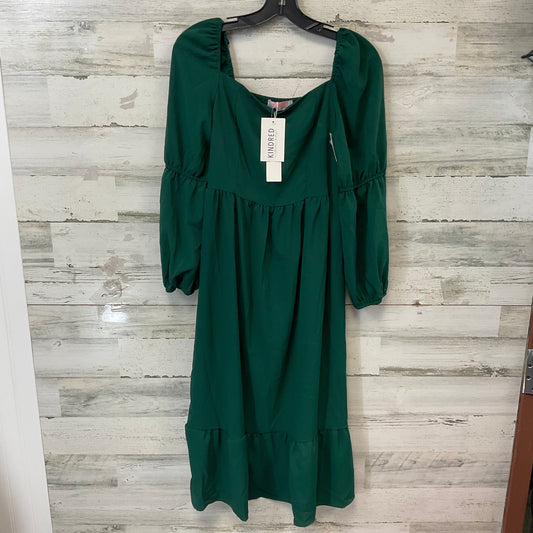 Dress Casual Midi By CDM In Green, Size: M