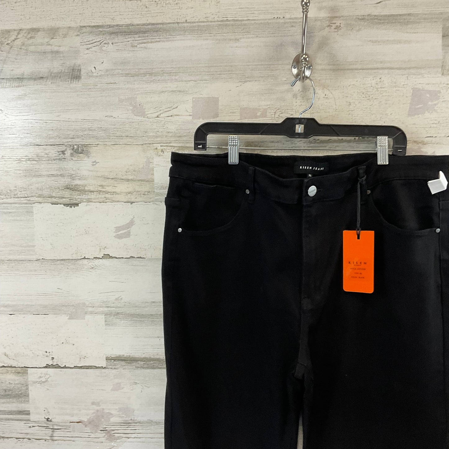 Jeans Flared By Risen In Black Denim, Size: 3x