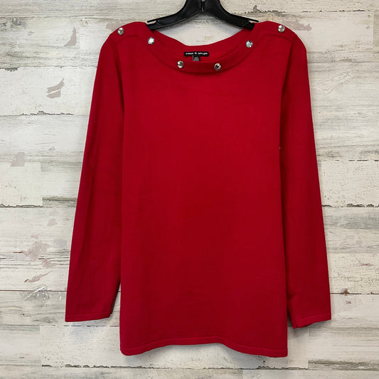 Sweater By Cable And Gauge In Red, Size: L